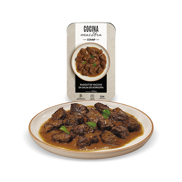 Ragout de vacuno en salsa borgoña